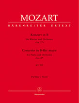 Concerto in B-flat Major, K. 595 Orchestra Scores/Parts sheet music cover